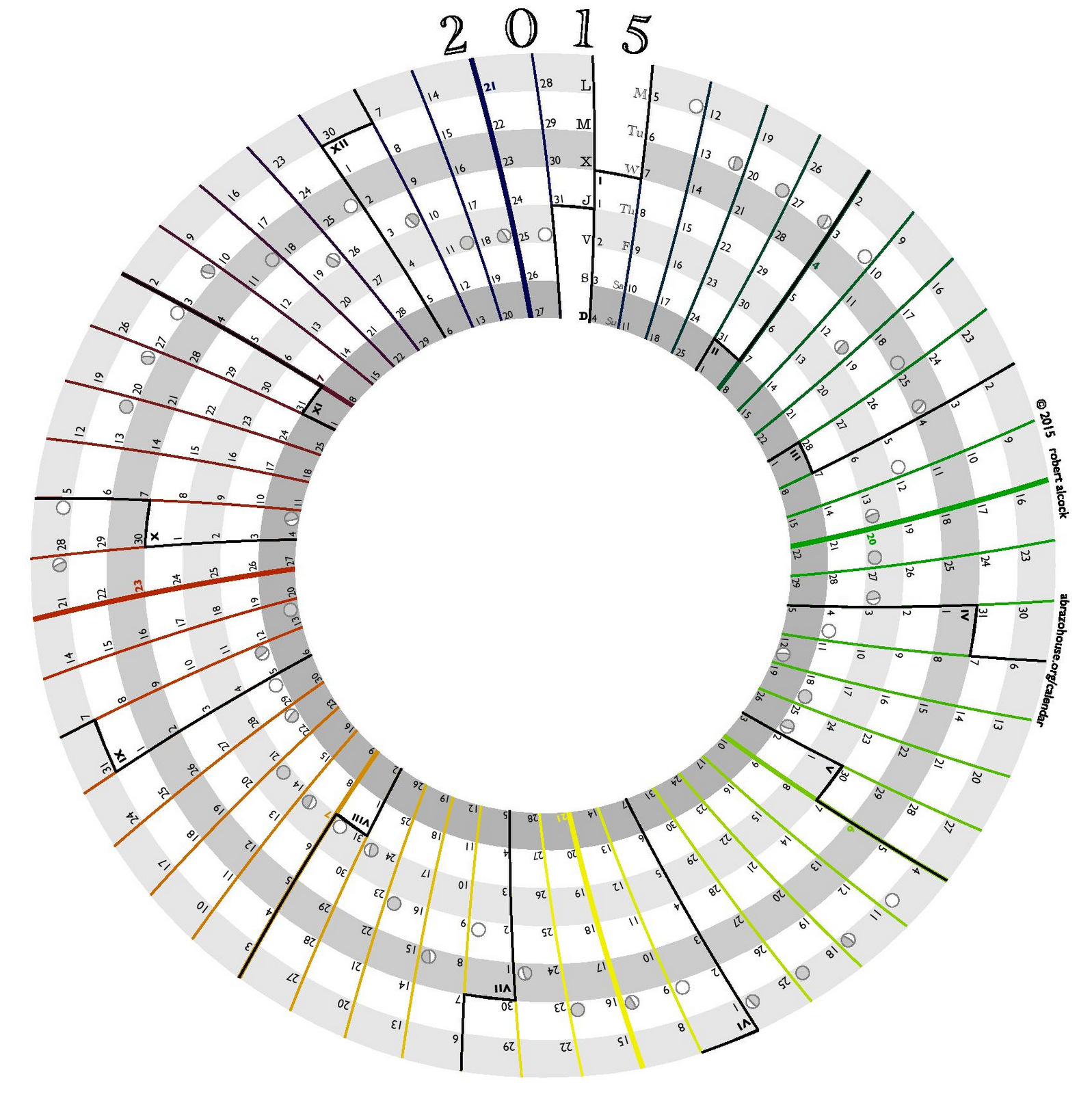 A 15 Calendar Mandala Dark Mountain